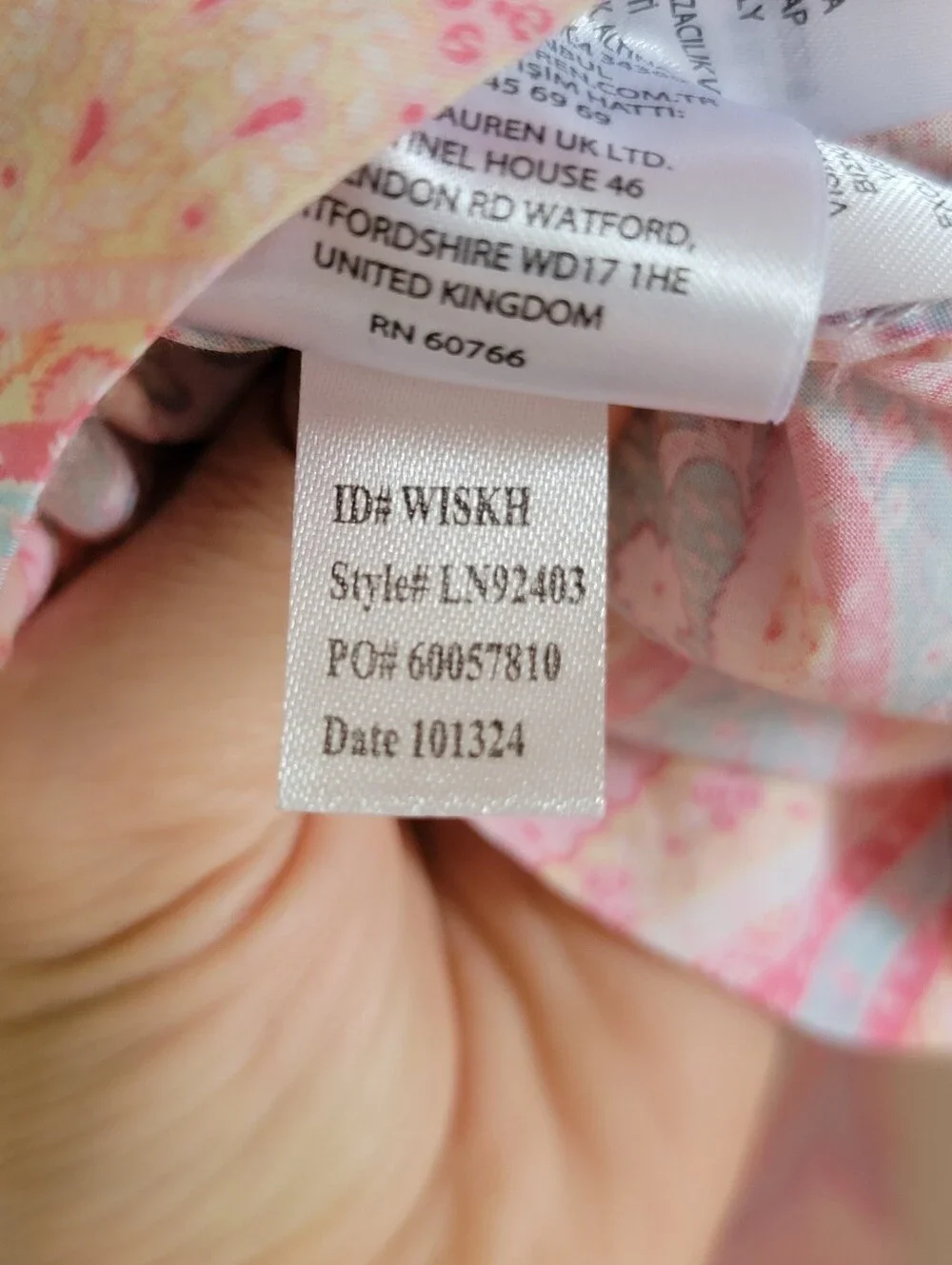 Ralph Lauren Monogram Pajamas Large L Pink Pastel Paisley PJ Set Mint Condition